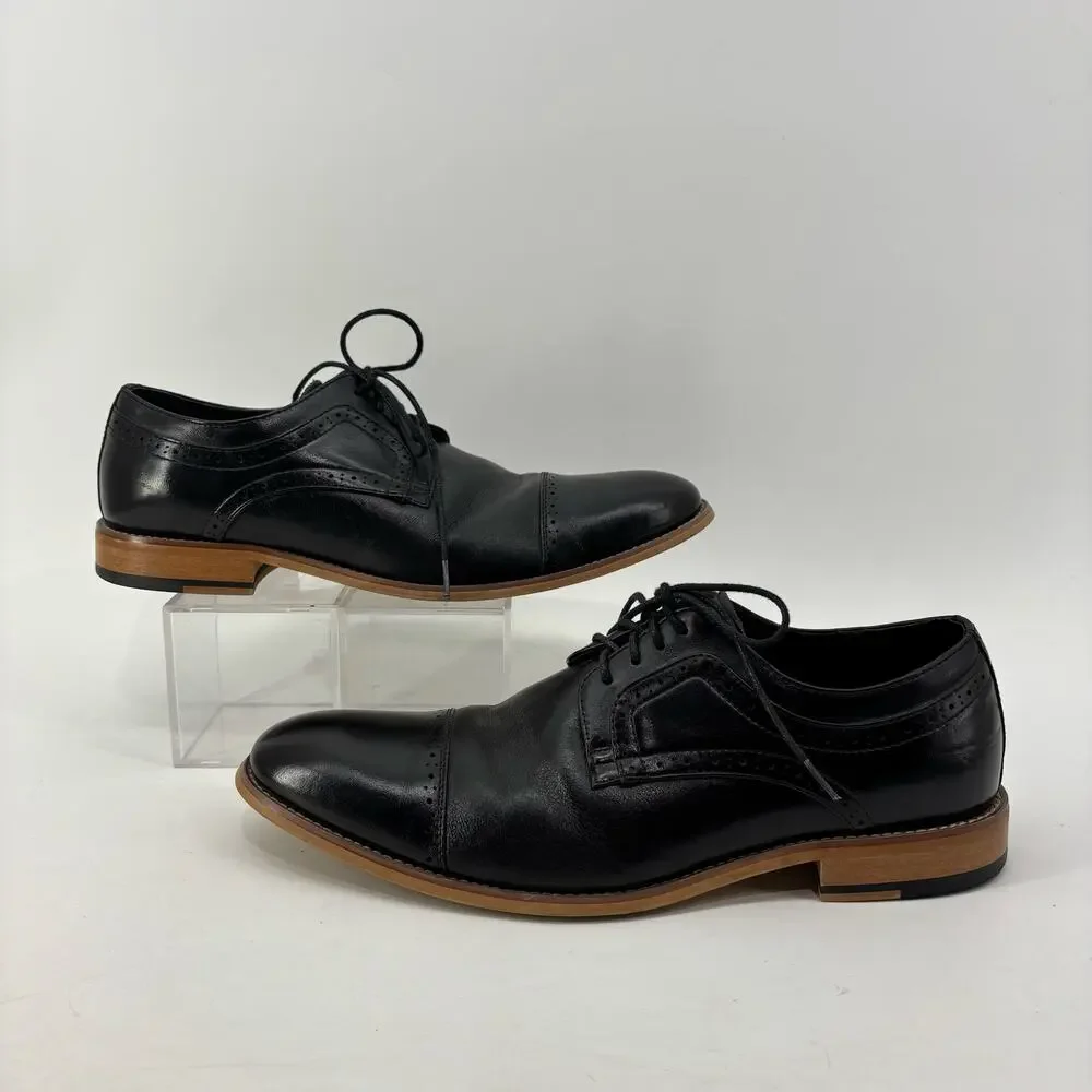Stacy Adams Size 10 Mens Black Oxford Lace Up Dress Shoe Career